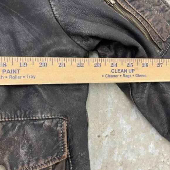 Vintage Orvis A-2 Flight Leather Bomber Jacket Mens Medium Patina FLAW READ - Picture 14 of 16